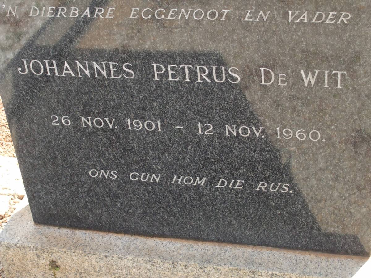 WIT Johannes Petrus, de 1901-1960