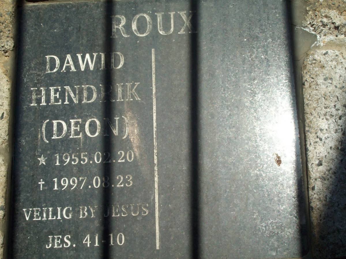 ROUX Dawid Hendrik 1955-1997