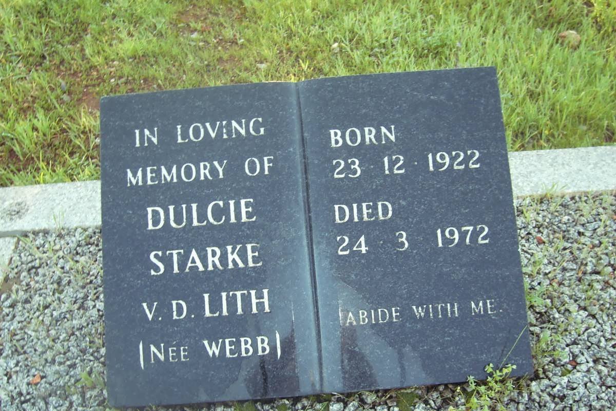 LITH Dulcie Starcke, v.d. nee WEBB 1922-1972