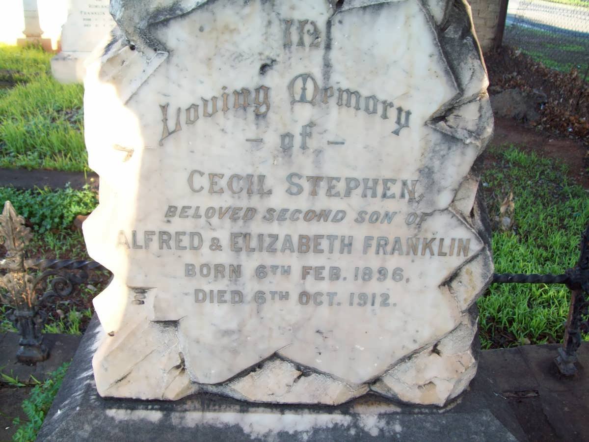 FRANKLIN Cecil Stephen 1896-1912
