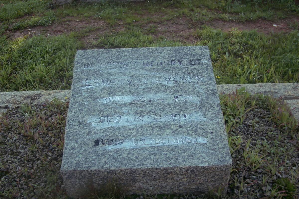 EYSSEN Esme, van 1921-1971