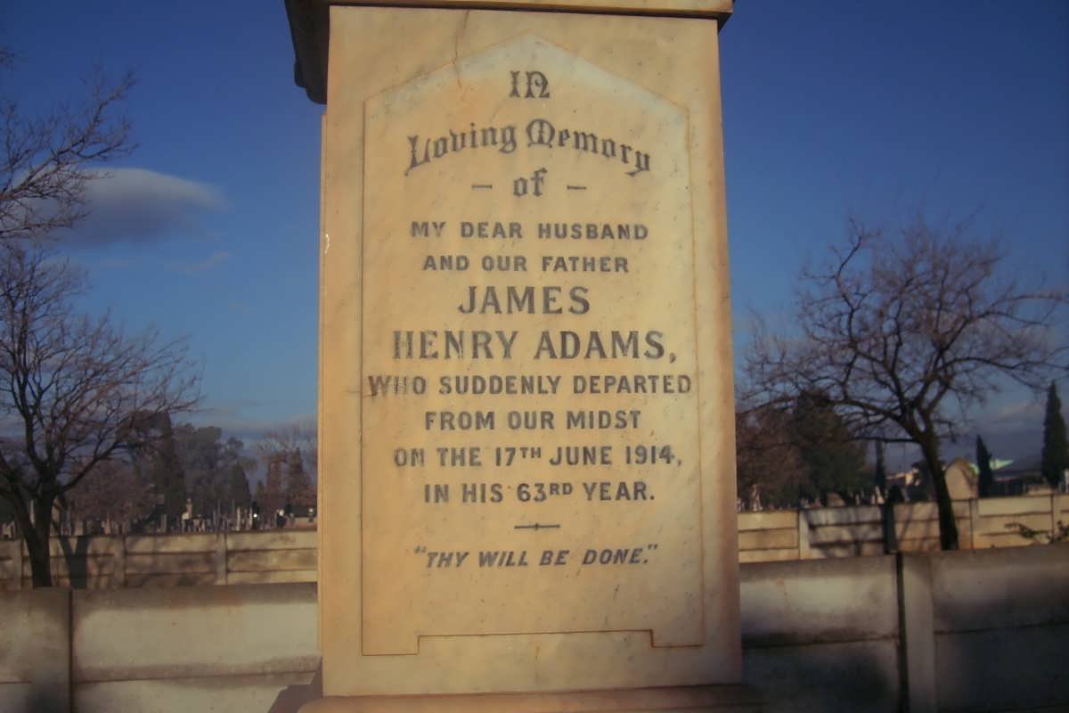 ADAMS James Henry -1914