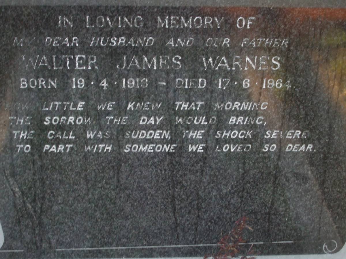 WARNES Walter James 1918-1964