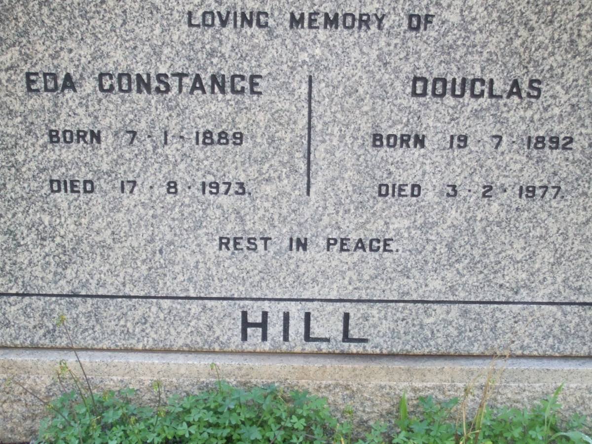 HILL Douglas 1892-1977 &amp; Eda Constance 1889-1973