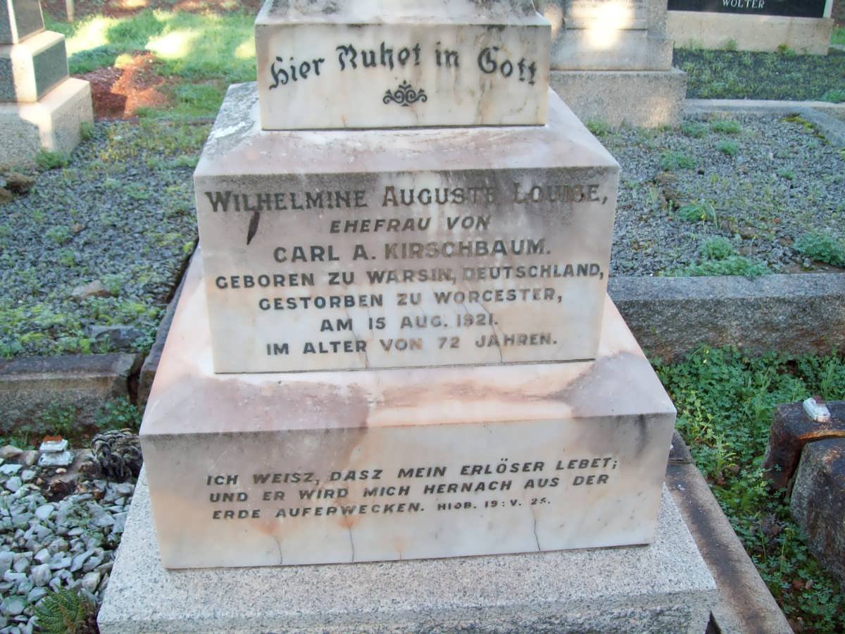 KIRSCHBAUM Wilhelmine Auguste Louise -1921