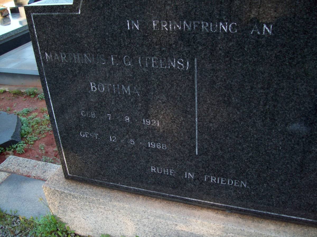 BOTHMA Marthinus F.G. 1921-1968