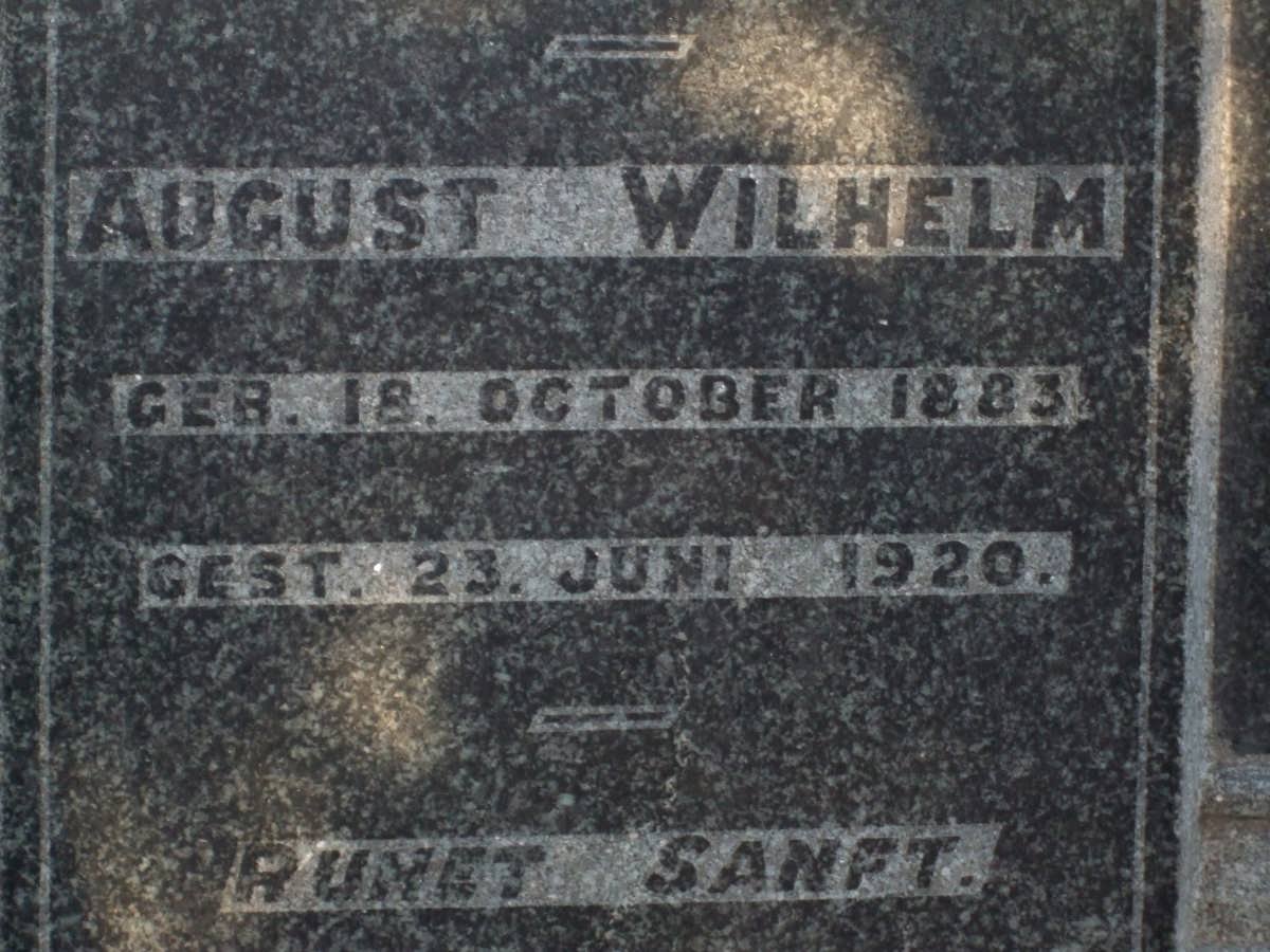 BEHM August Wilhelm 1883-1920 :: BEHM Emilie Ernstine 1852-1936