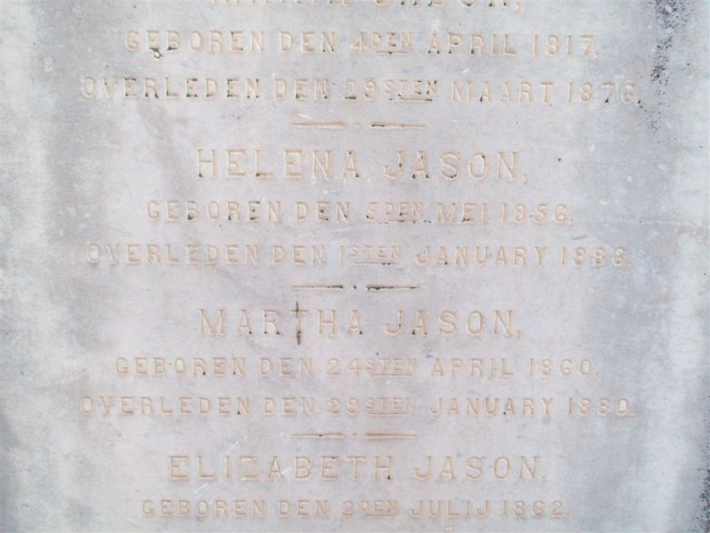 JASON Helena 1856-1899 :: JASON Martha 1860-1890 :: JASON Elizabeth 1862-