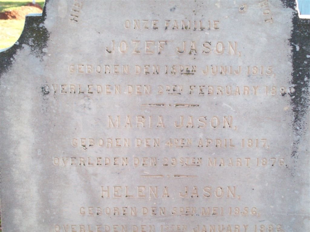 JASON Jozef 1815-189? :: JASON Maria 1817-1876 :: JASON Helena 1856