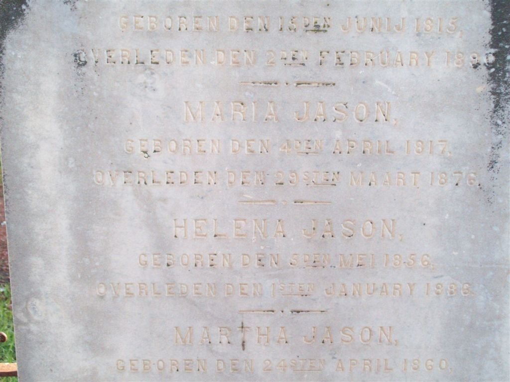 JASON Maria 1817-1876 :: JASON Helena  1856-1886