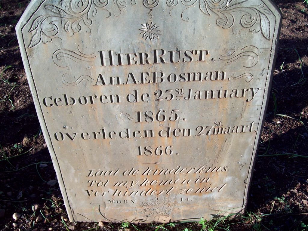 BOSMAN A.A.E. 1865-1866