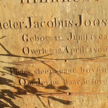 JOOSTE Pieter Jacobus 1865-1869
