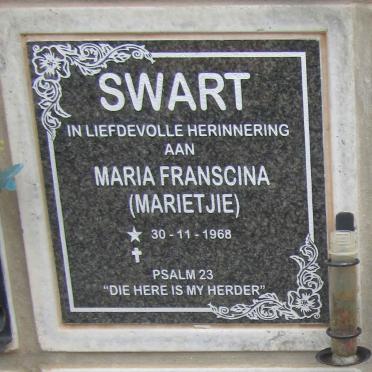 SWART Maria Franscina 1968-
