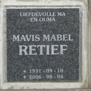 RETIEF Mavis Mabel 1931-2006