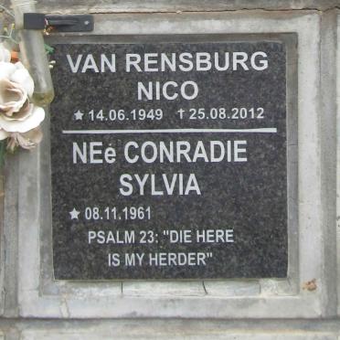 RENSBURG Nico, van 1949-2012 & Sylvia CONRADIE 1961-