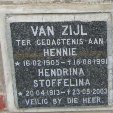 ZIJL Hennie, van 1905-1991 & Hendrina Stoffelina 1913-2003