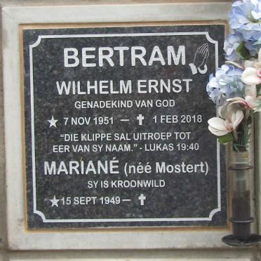 BERTRAM Wilhelm Ernst 1951-2018 & Mariane MOSTERT 1949-