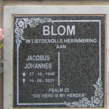 BLOM Jacobus Johannes 1940-2021