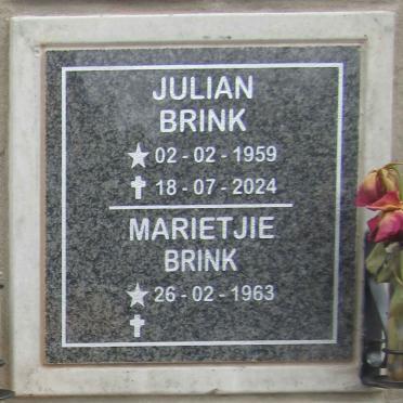 BRINK Julian 1959-2024 & Marietjie 1963-