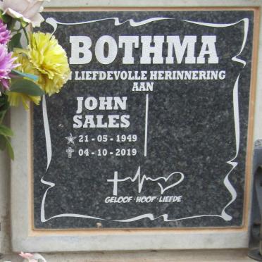BOTHMA John Sales 1949-2019