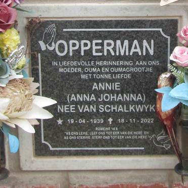 OPPERMAN Anna Johanna nee VAN SCHALKWYK 1939-2022