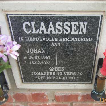 CLAASSEN Johan 1967-2023