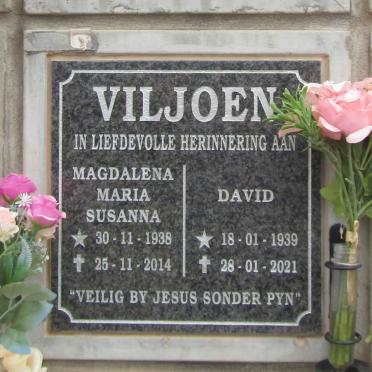 VILJOEN David 1939-2021 & Magdalena Maria Susanna 1938-2014