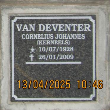DEVENTER Cornelius Johannes, van 1928-2009