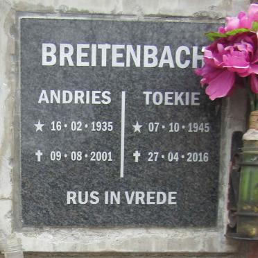 BREITENBACH Andries 1935-2001 & Toekie 1945-2016