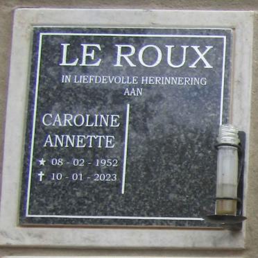 ROUX Caroline Annette, le 1952-2023
