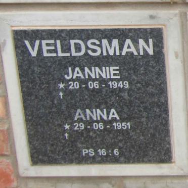 VELDSMAN Jannie 1949- & Anna 1951-