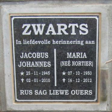 ZWARTS Jacobus Johannes 1945-2010 & Maria NORTIER 1950-2012