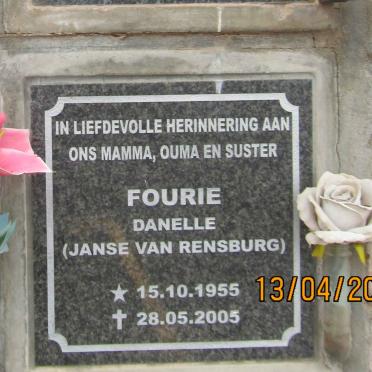 FOURIE Danelle nee JANSE VAN RENSBURG 1955-2005