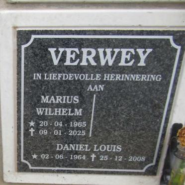 VERWEY Marius Wilhelm 1965-2025 :: VERWEY Daniel Louis 1964-2008