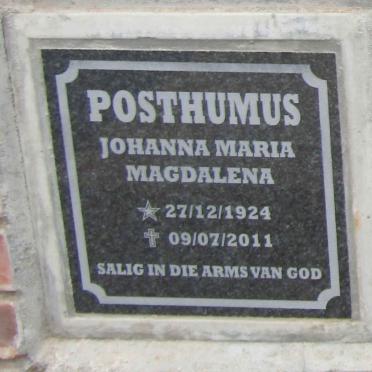 POSTHUMUS Johanna Maria Magdalena 1924-2011