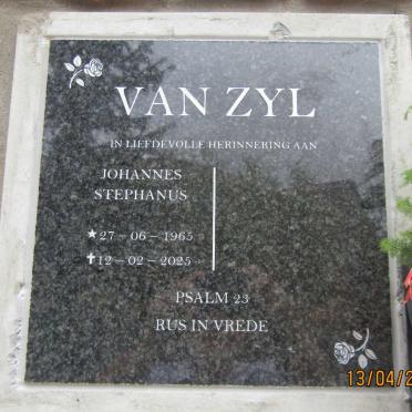 ZYL Johannes Stephanus, van 1965-2025