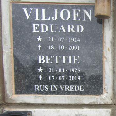 VILJOEN Eduard 1924-2001 & Bettie 1925-2019