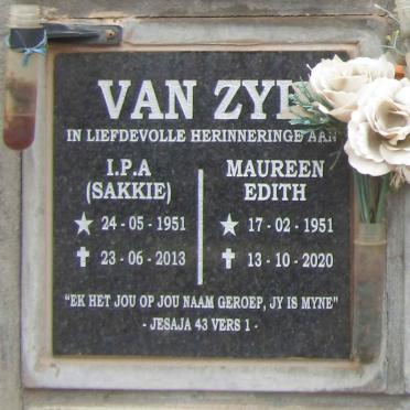 ZYL I.P.A., van 1951-2013 & Maureen Edith 1951-2020
