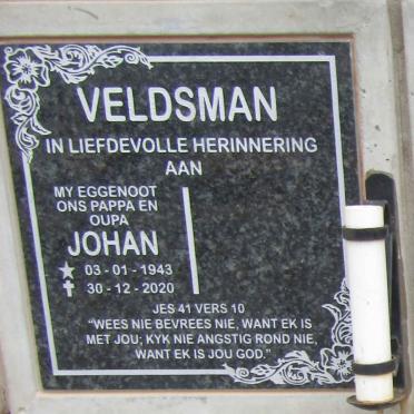 VELDSMAN Johan 1943-2020