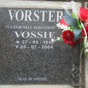 VORSTER Vossie 1942-2004