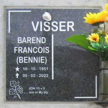 VISSER Barend Francois 1951-2022