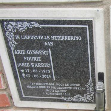 FOURIE Arie Gysbert 1975-2024