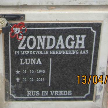 ZONDAGH Luna 1940-2014