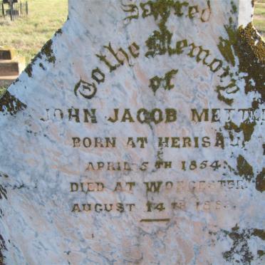 METTLER John Jacob 1954-1888