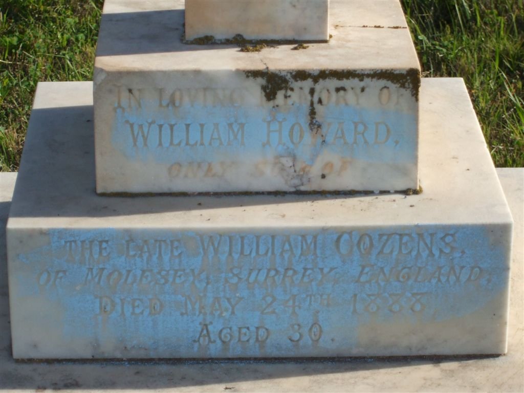 COZENS  William Howard -1888
