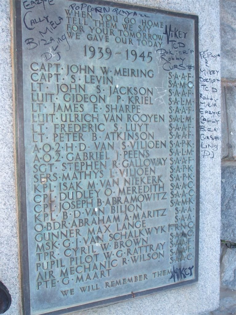 5. World War II 1939-1945 Memorial Plaque