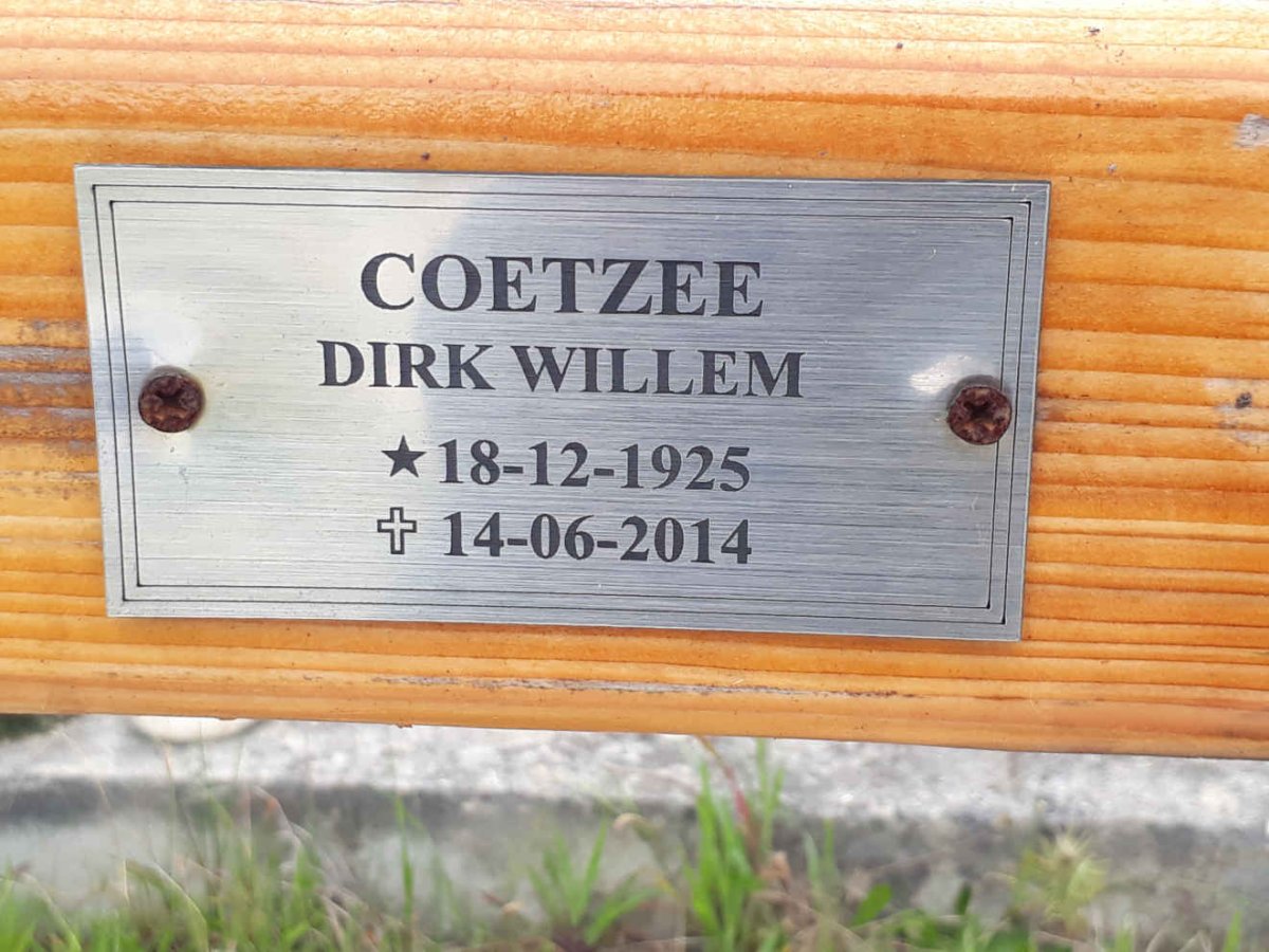 COETZEE Dirk Willem 1925-2014 &amp; Louisa Johanna 1926-2020
