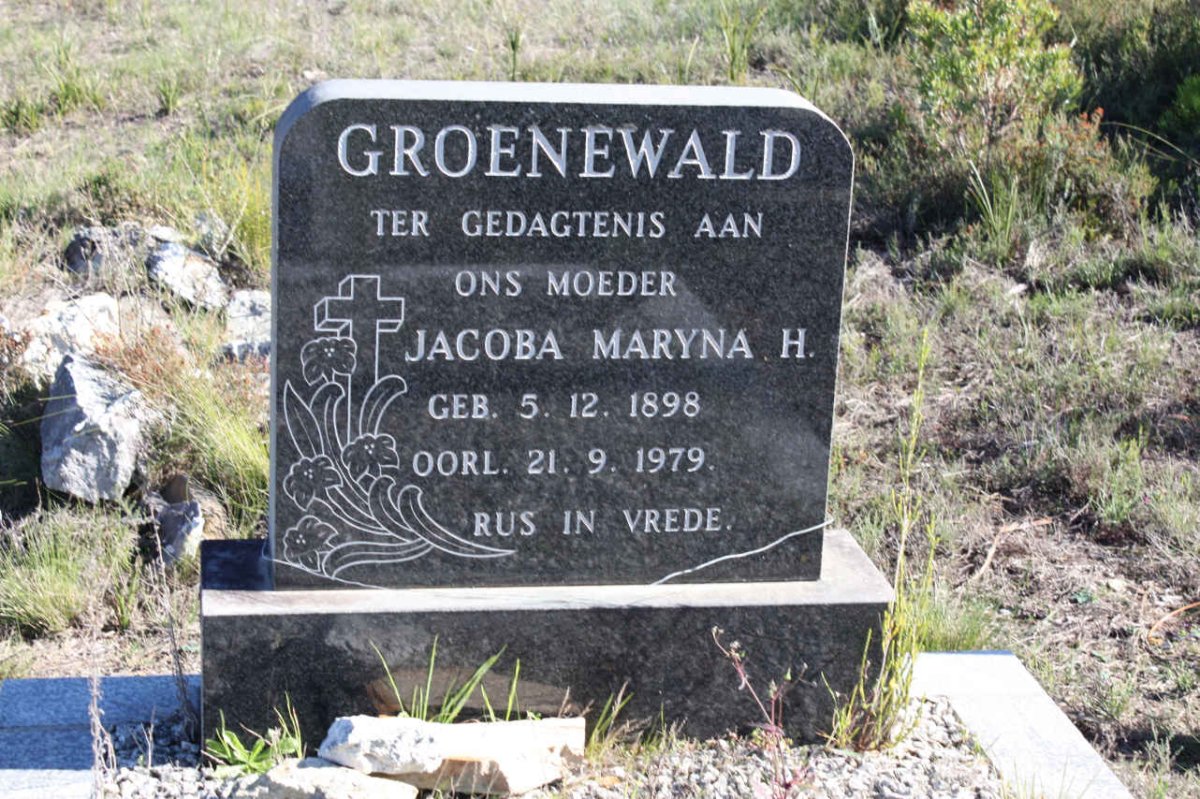 GROENEWALD Jacoba Maryna H. 1898-1979
