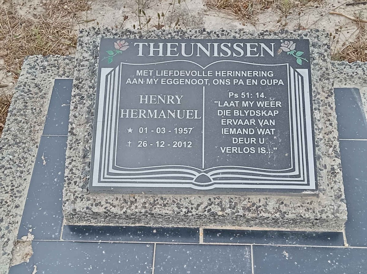 THEUNISSEN Henry Hermanuel 1957-2012