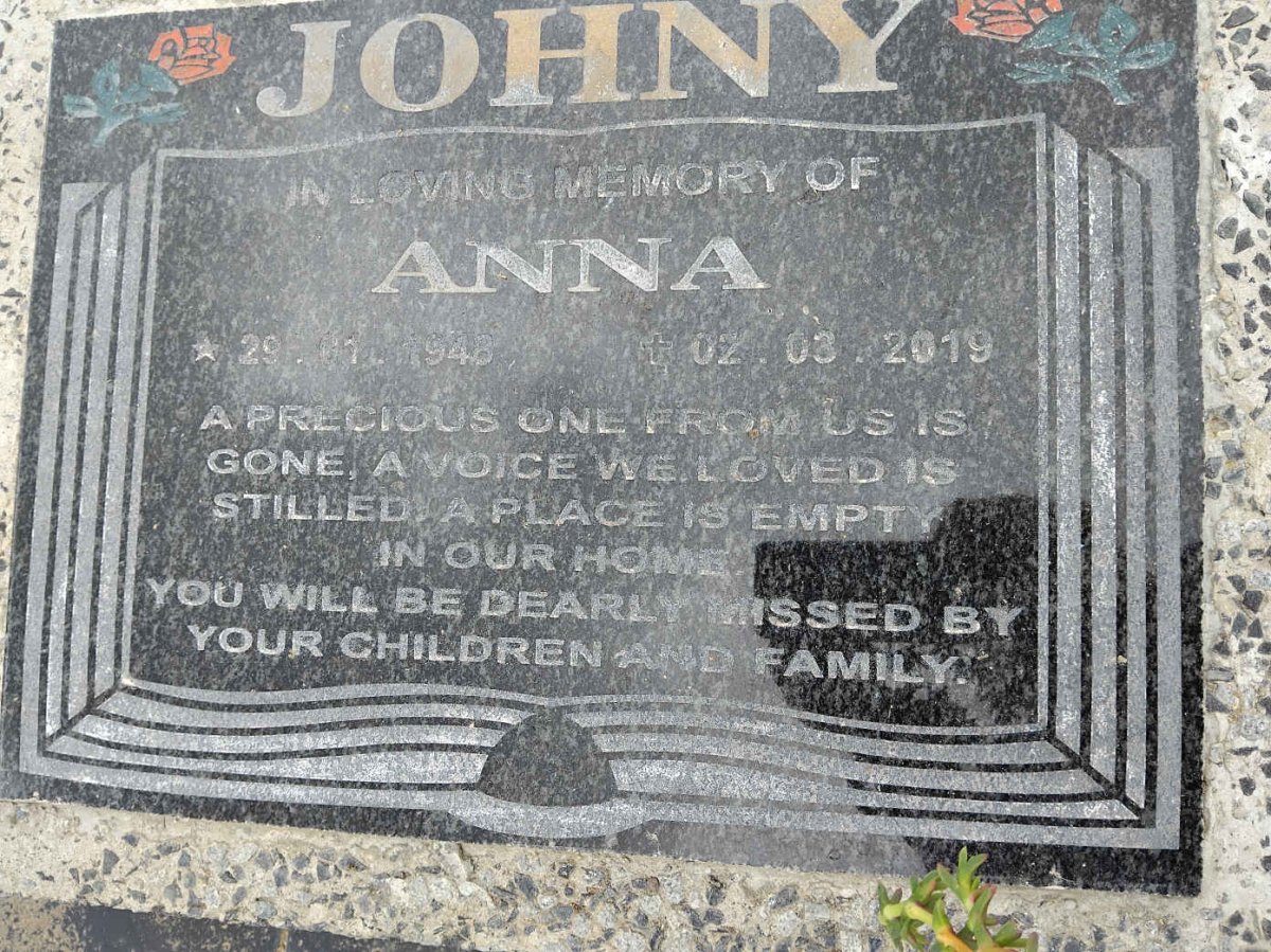 JOHNY Anna 1948-2019